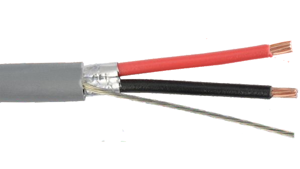 1 Pair 18 AWG Overall Foil Shielded CMG PVC Jacket Cable